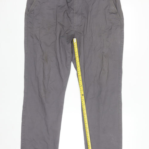 Dunnes Stores Men's Grey Chino Trousers 38x29 Regular Fit