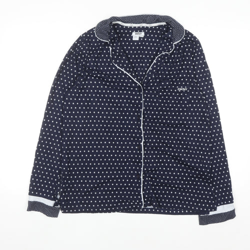 DKNY Women's Blue Star Print Long Sleeve Pyjama Top Size M