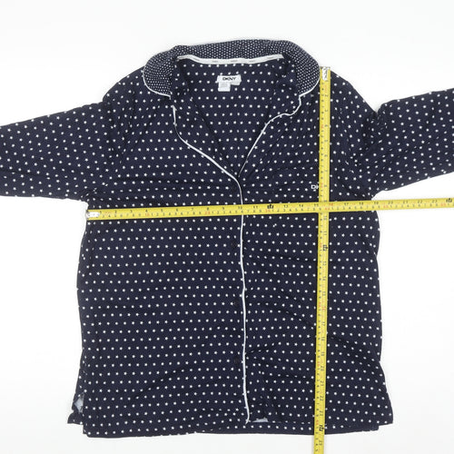 DKNY Women's Blue Star Print Long Sleeve Pyjama Top Size M