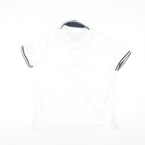 Tommy Hilfiger Men's White Custom Fit Short Sleeve Polo Shirt Size S