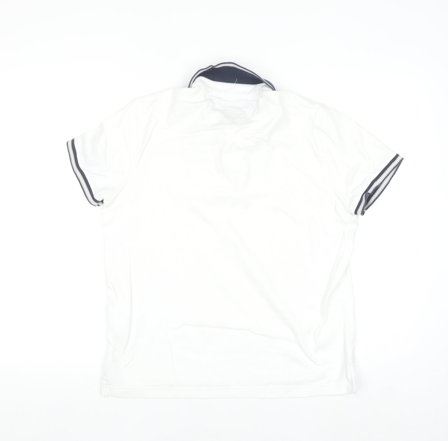 Tommy Hilfiger Men's White Custom Fit Short Sleeve Polo Shirt Size S