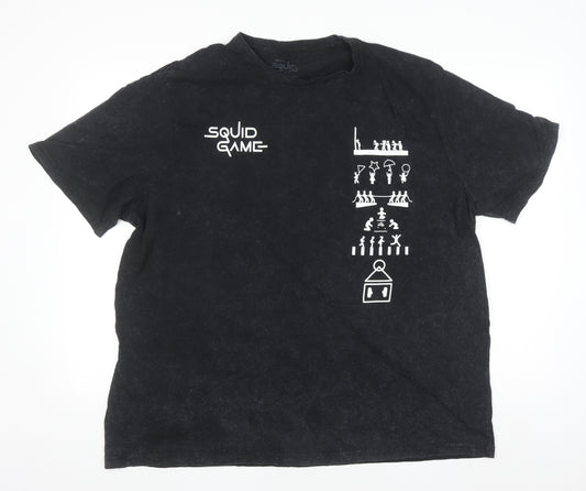 Netflix Squid Game Men's Black 3XL Graphic Cotton T-Shirt