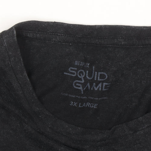 Netflix Squid Game Men's Black 3XL Graphic Cotton T-Shirt