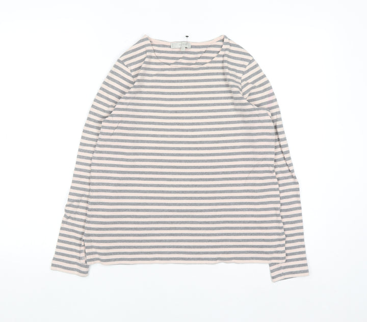 Hobbs Women’s Multicoloured Striped Cotton Pullover Jumper M