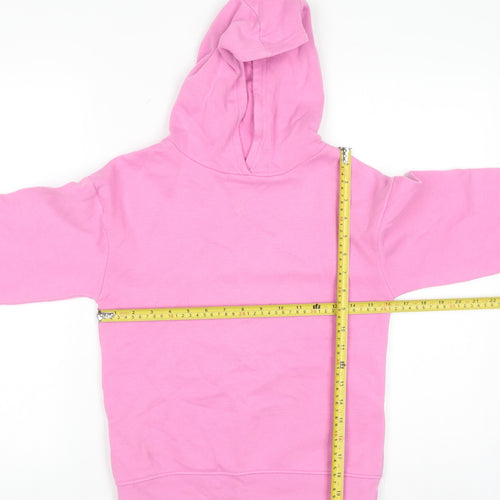 Primark Girls Pink Pullover Hoodie 9-10 Years Cotton Blend Fleece