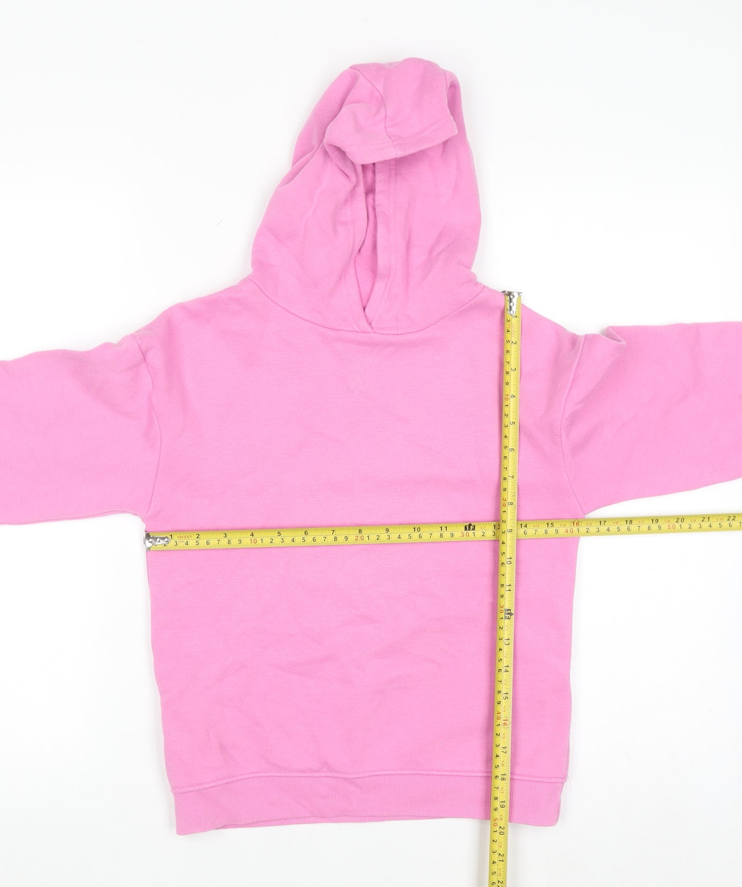 Primark Girls Pink Pullover Hoodie 9-10 Years Cotton Blend Fleece