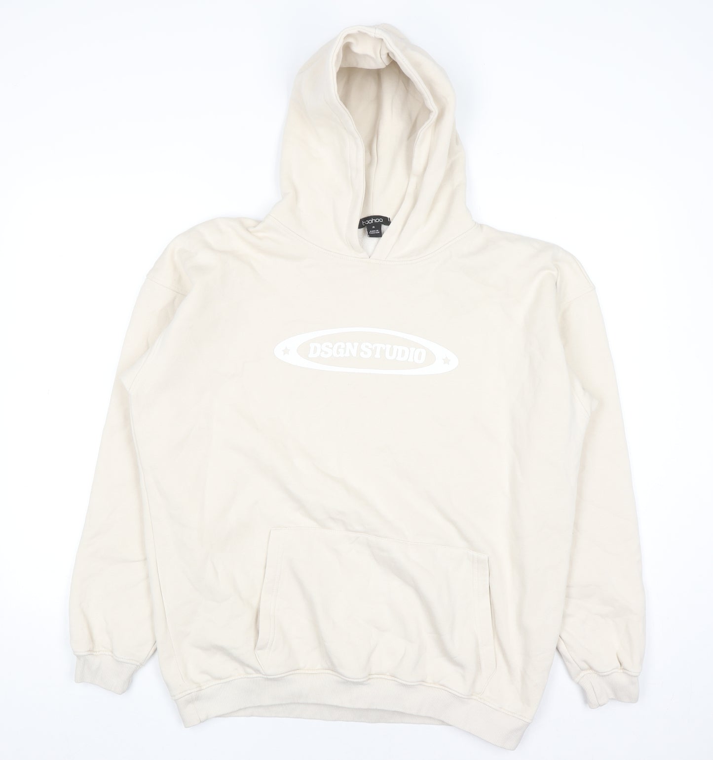 Boohoo Women’s Beige DSGN Studio Pullover Hoodie Size M
