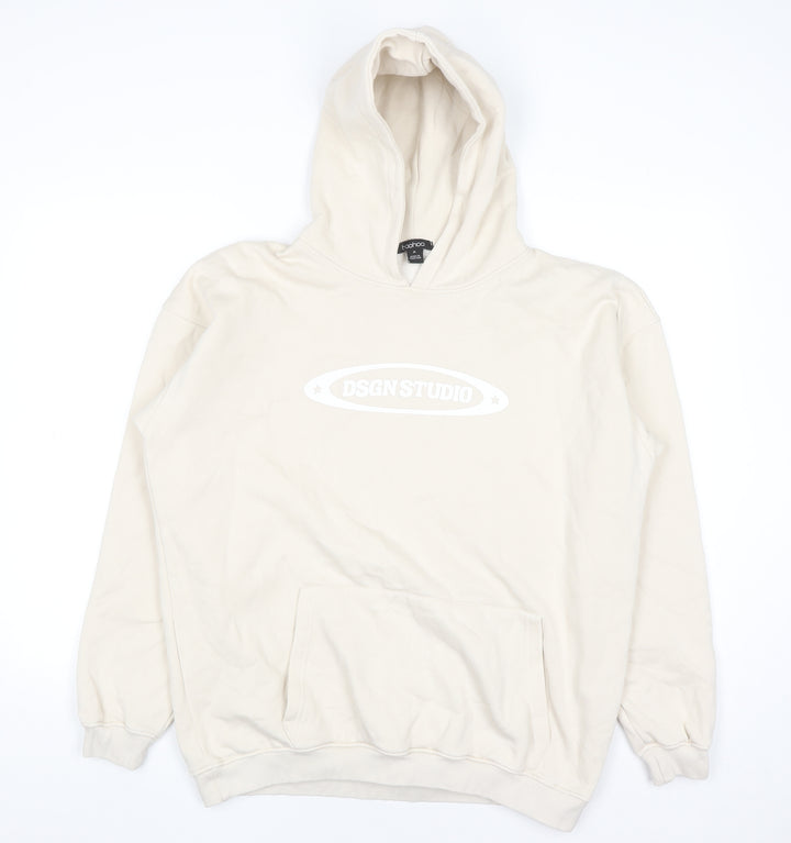Boohoo Women’s Beige DSGN Studio Pullover Hoodie Size M