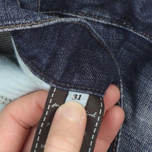 7 For All Mankind Men Blue Bootcut Jeans Size 31 High Waist Denim
