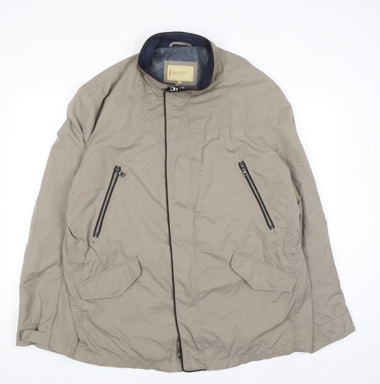 Collezione Men’s Beige 2XL Windbreaker Jacket Lightweight Zip Style
