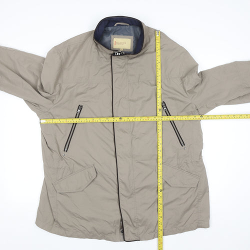 Collezione Men’s Beige 2XL Windbreaker Jacket Lightweight Zip Style