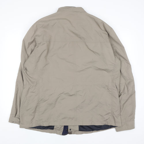 Collezione Men’s Beige 2XL Windbreaker Jacket Lightweight Zip Style