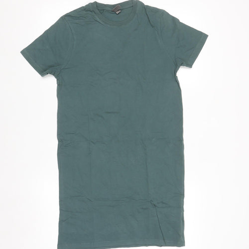 ASOS Women’s Green Cotton Knee Length T-Shirt Dress Size S
