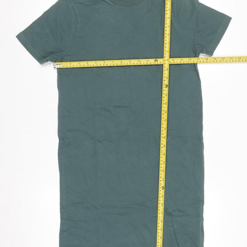 ASOS Women’s Green Cotton Knee Length T-Shirt Dress Size S