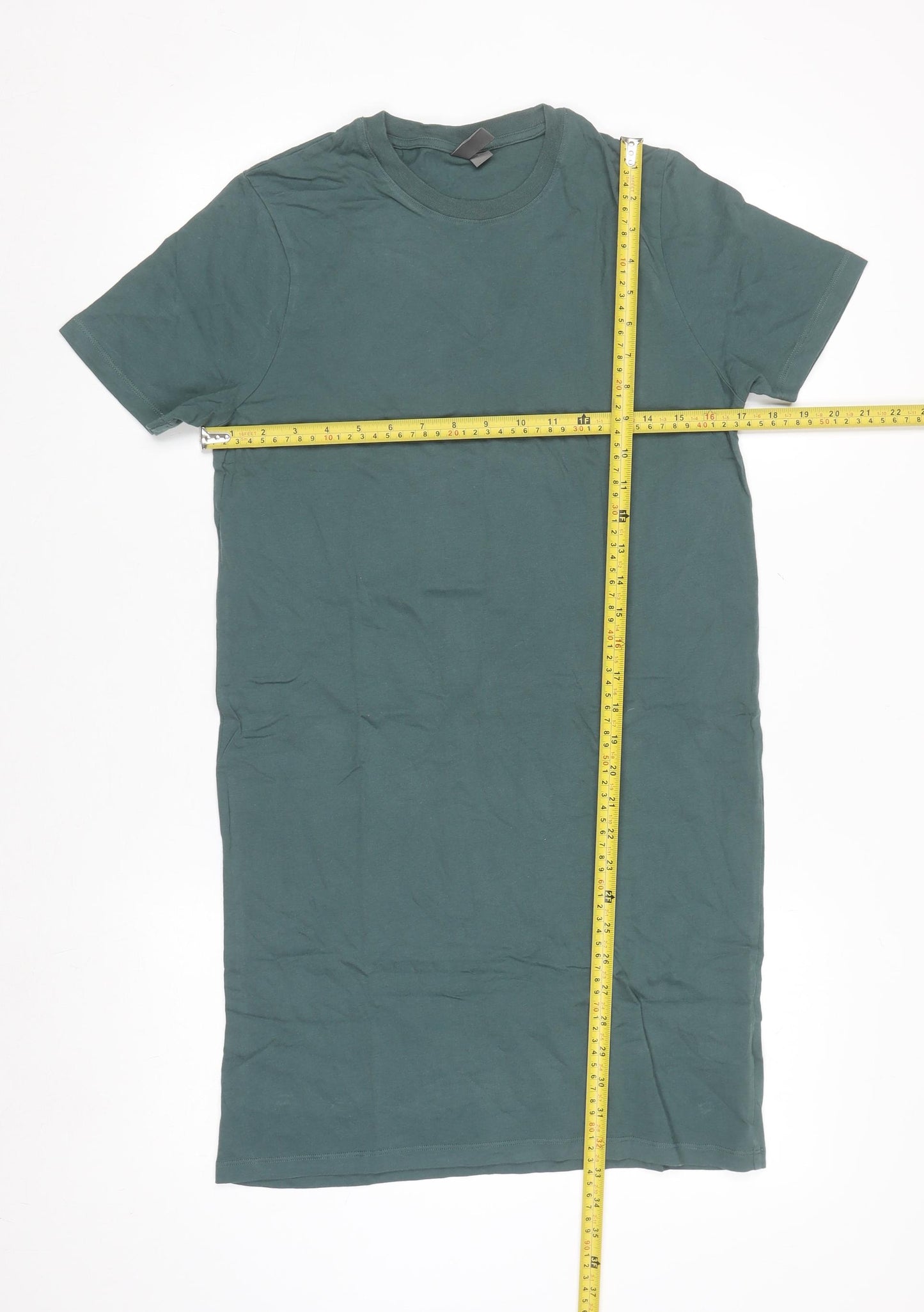 ASOS Women’s Green Cotton Knee Length T-Shirt Dress Size S