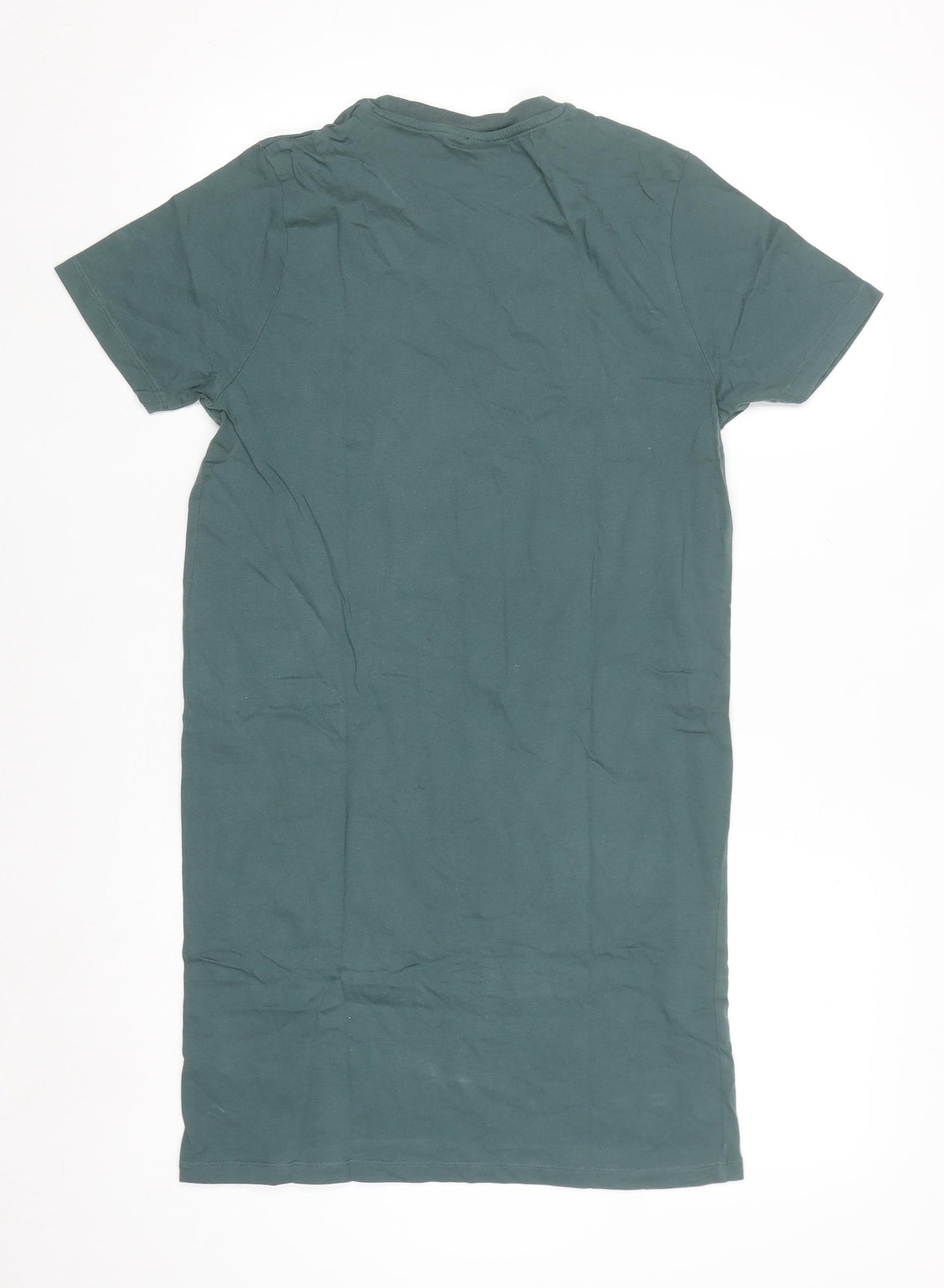 ASOS Women’s Green Cotton Knee Length T-Shirt Dress Size S