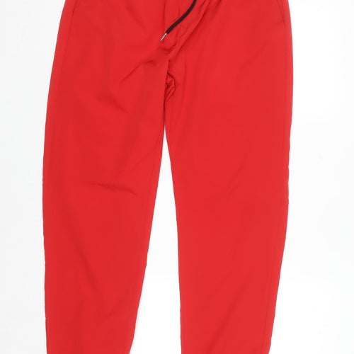 Liquor N Poker Men's Red Jogger Trousers M Elastic Waist