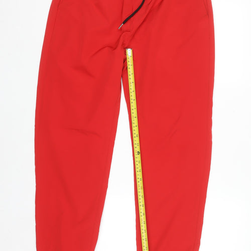 Liquor N Poker Men's Red Jogger Trousers M Elastic Waist