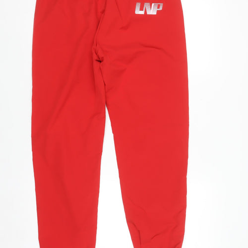 Liquor N Poker Men's Red Jogger Trousers M Elastic Waist