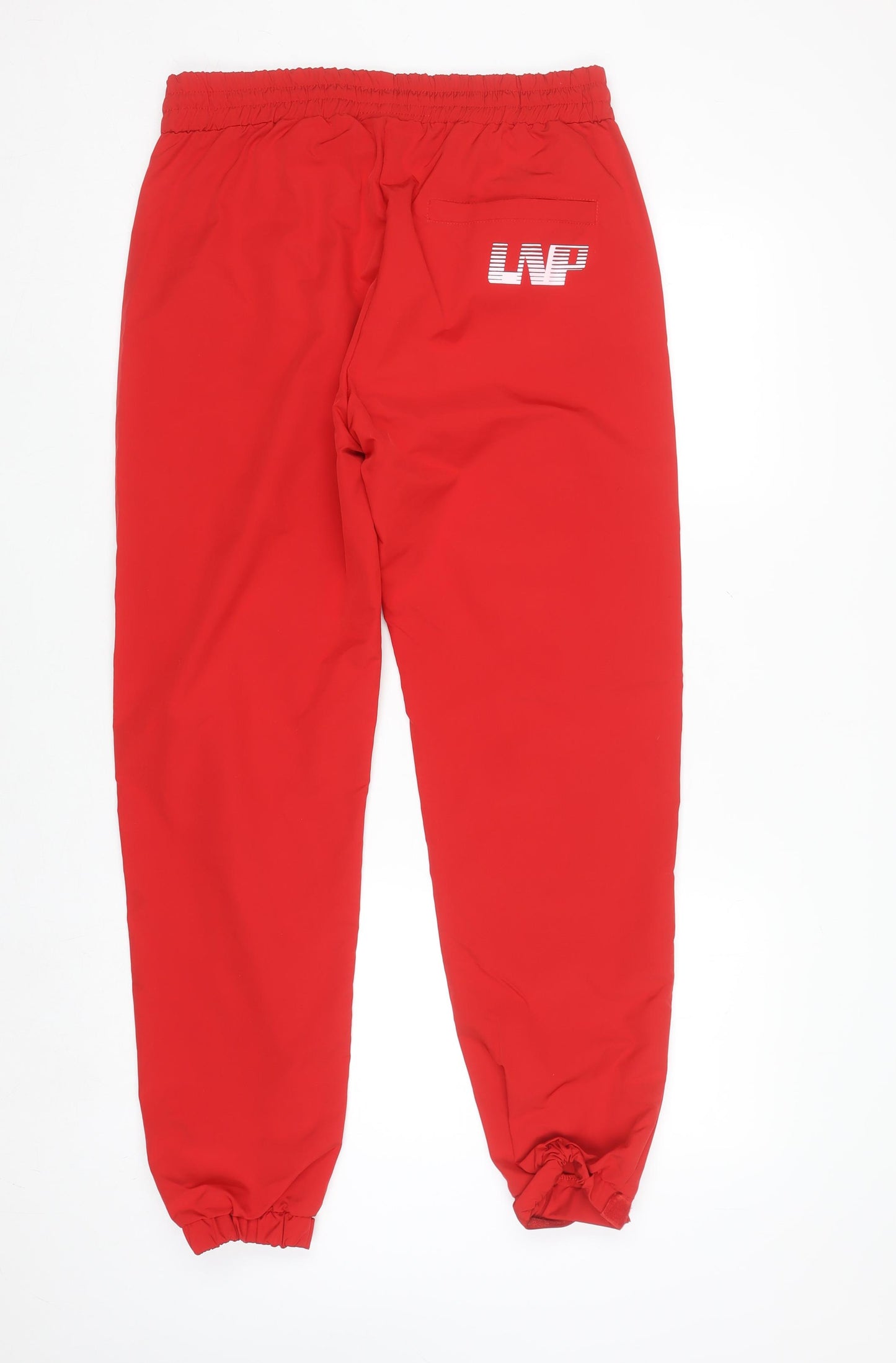 Liquor N Poker Men's Red Jogger Trousers M Elastic Waist