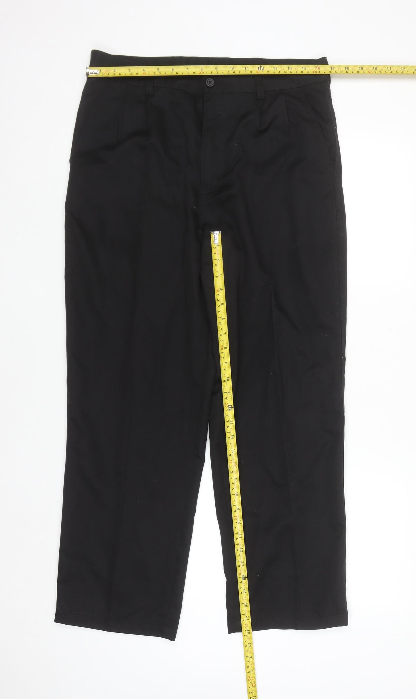 Dunlop Men's Black Regular Fit Polyester Work Trousers 34W 29L