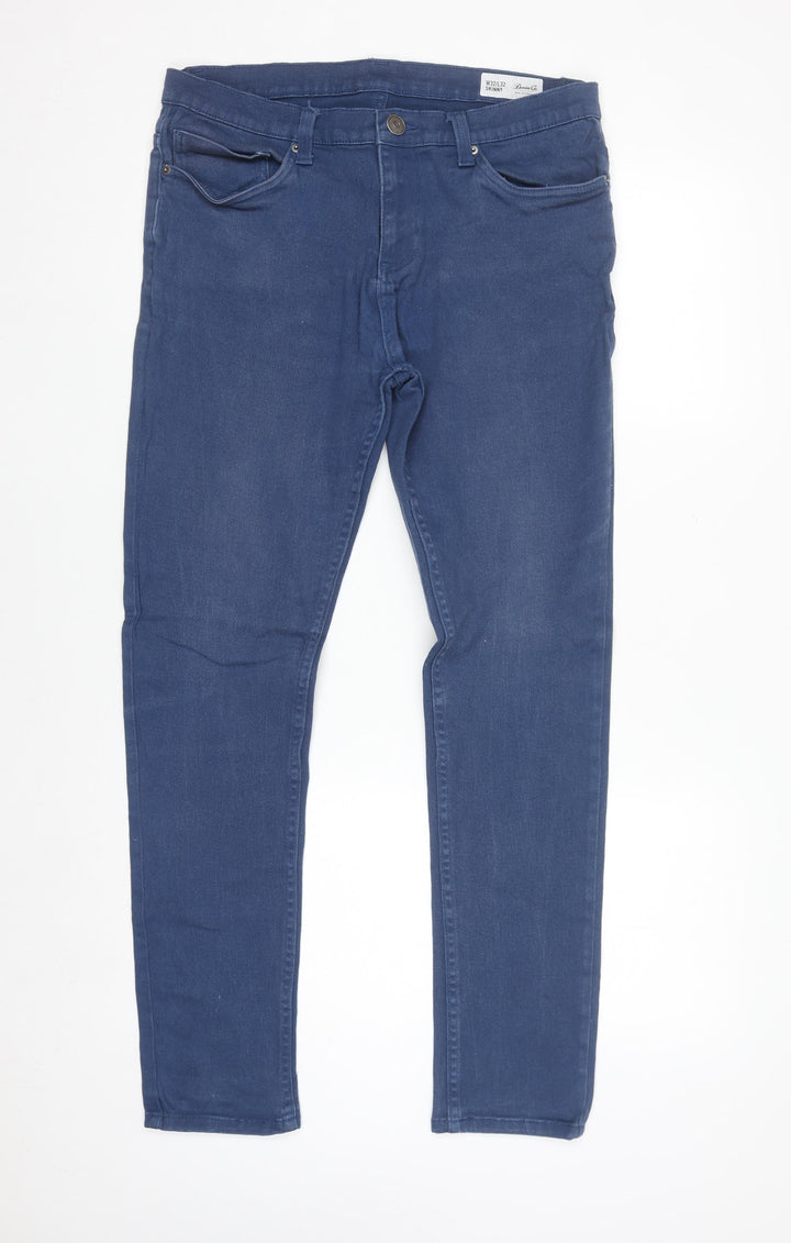 Denim Co. Men's Blue Skinny Jeans W32 L32 Stretch Denim