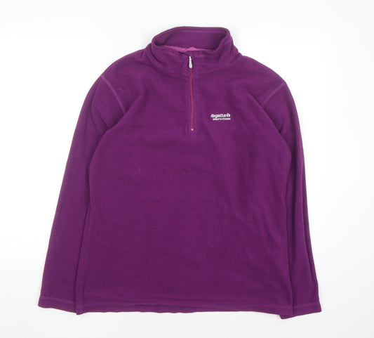 Regatta Women’s Purple 1/2 Zip Fleece Sweatshirt UK 16