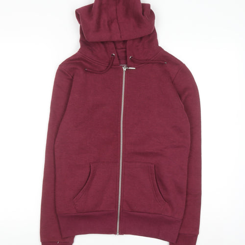 Atmosphere Women Burgundy Full Zip Hoodie Size 8 Cotton Blend