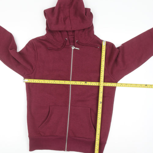 Atmosphere Women Burgundy Full Zip Hoodie Size 8 Cotton Blend