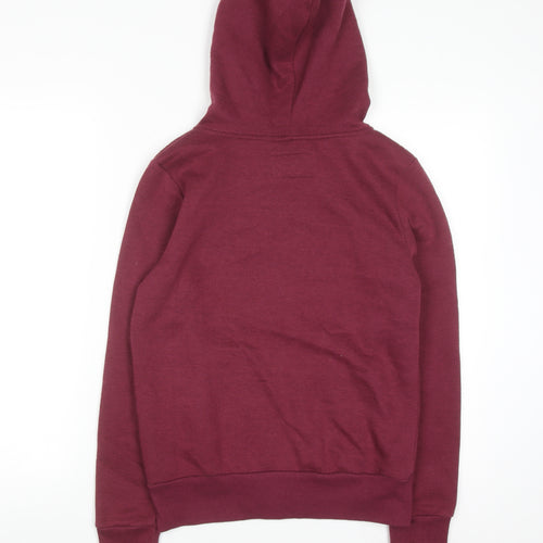 Atmosphere Women Burgundy Full Zip Hoodie Size 8 Cotton Blend
