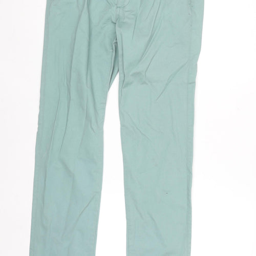 Denim Co. Men's Green Slim Fit Chino Trousers W32 L34