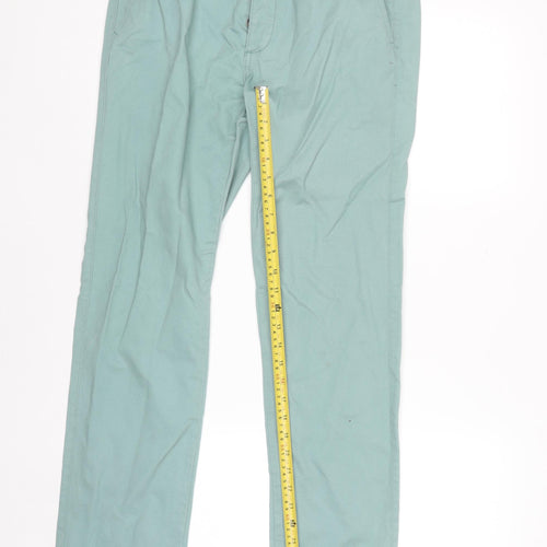 Denim Co. Men's Green Slim Fit Chino Trousers W32 L34