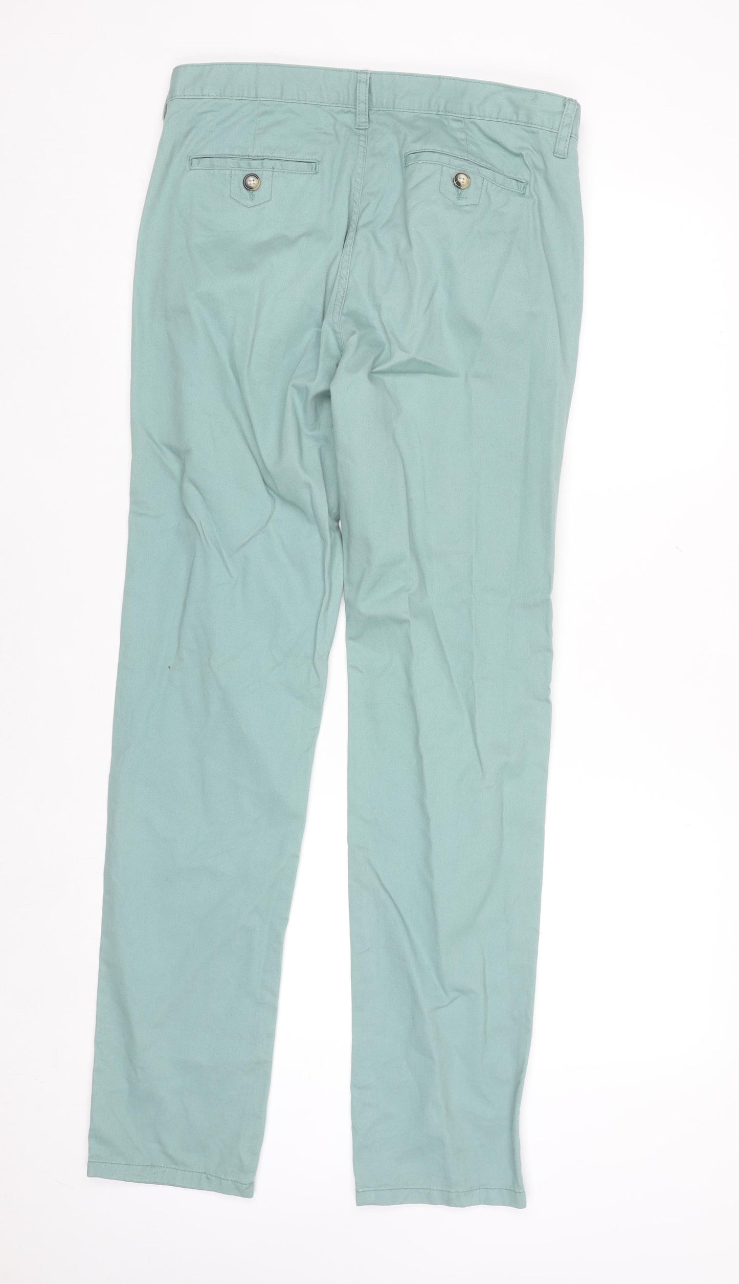 Denim Co. Men's Green Slim Fit Chino Trousers W32 L34