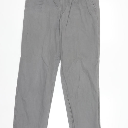 Original Khaki Co. Men's Grey Chino Trousers W32 L31 Cotton