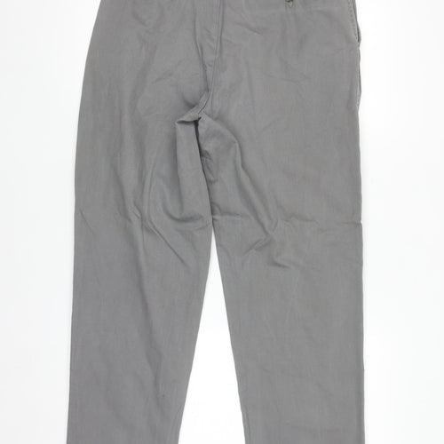 Original Khaki Co. Men's Grey Chino Trousers W32 L31 Cotton