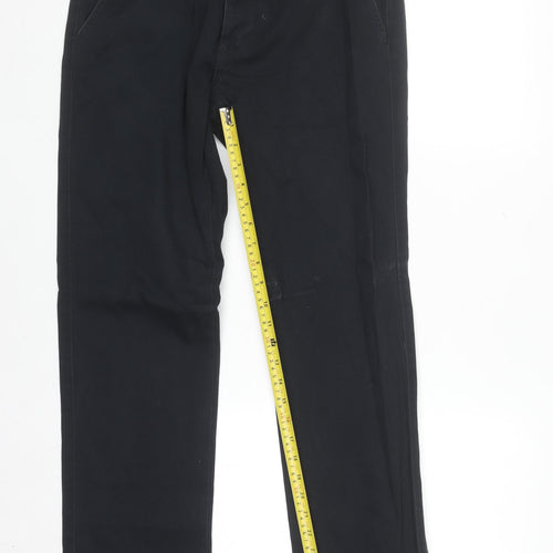 Denim Co. Men's Black Chino Trousers 32W 34L Regular Fit Cotton