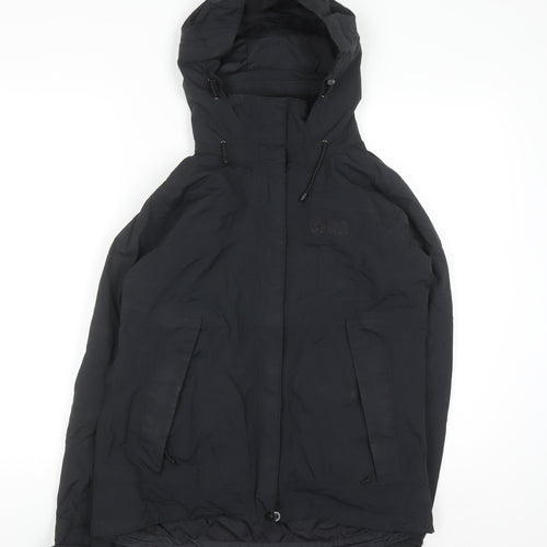 North Ridge Women's Black Hooded Parka Jacket Size 10 Waterproof