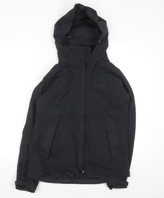 North Ridge Women's Black Hooded Parka Jacket Size 10 Waterproof