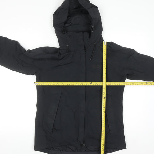 North Ridge Women's Black Hooded Parka Jacket Size 10 Waterproof