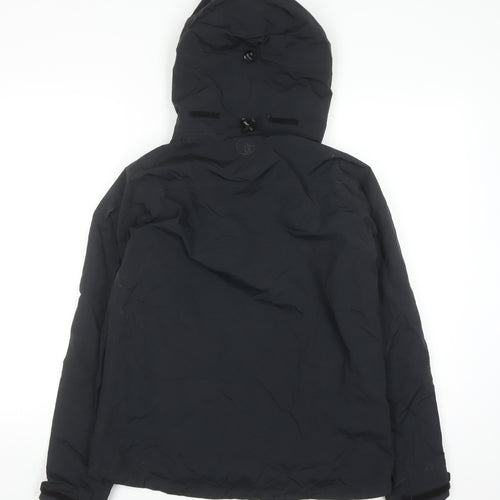 North Ridge Women's Black Hooded Parka Jacket Size 10 Waterproof