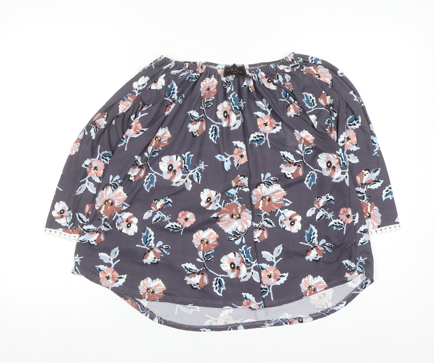 Amana Women’s Multicoloured Floral Off Shoulder Tunic Blouse Small