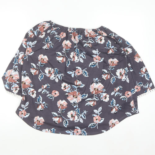 Amana Women’s Multicoloured Floral Off Shoulder Tunic Blouse Small