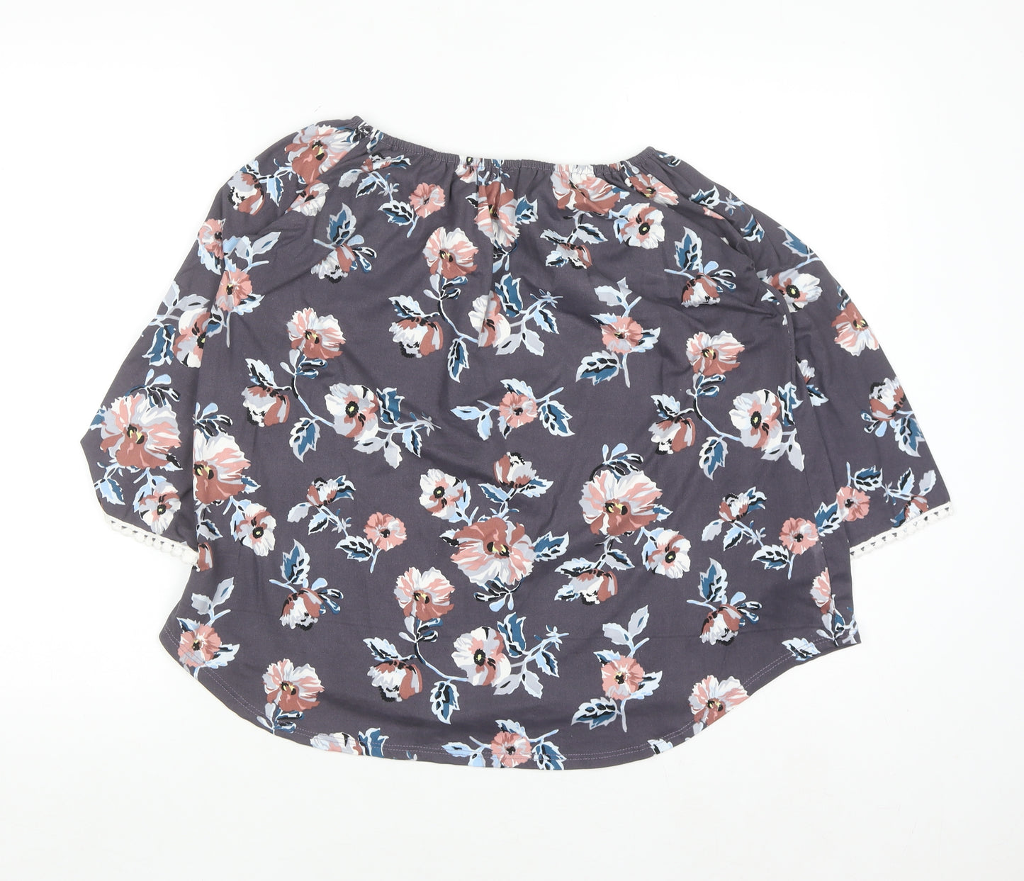 Amana Women’s Multicoloured Floral Off Shoulder Tunic Blouse Small