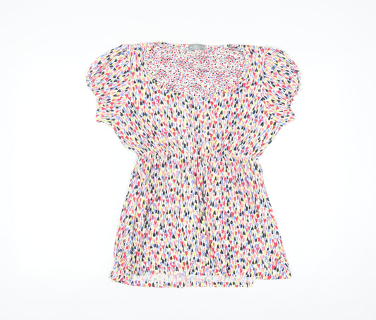 Marks and Spencer Per Una Women's Multicoloured Short Sleeve Tunic Blouse Size 16