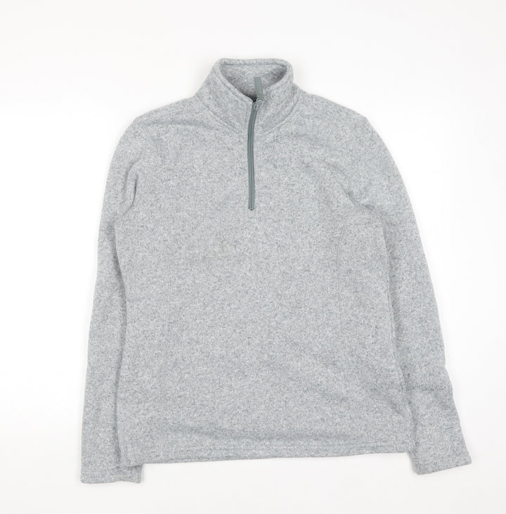 Mountain Warehouse Women Grey 1/4 Zip Fleece Sweatshirt UK 12