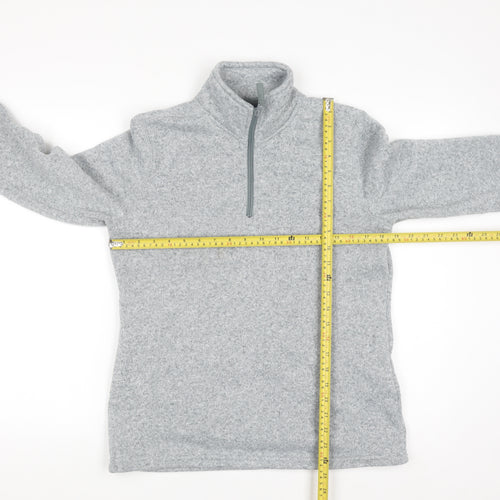 Mountain Warehouse Women Grey 1/4 Zip Fleece Sweatshirt UK 12