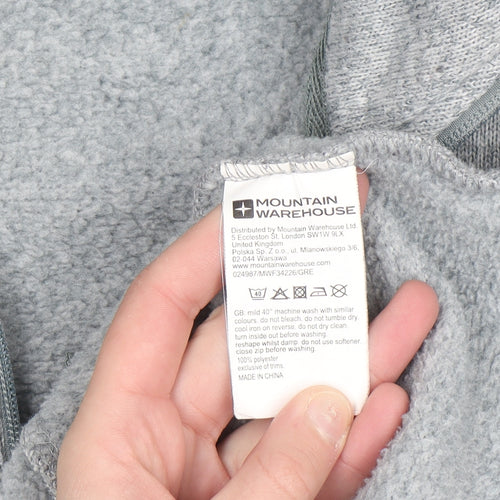 Mountain Warehouse Women Grey 1/4 Zip Fleece Sweatshirt UK 12