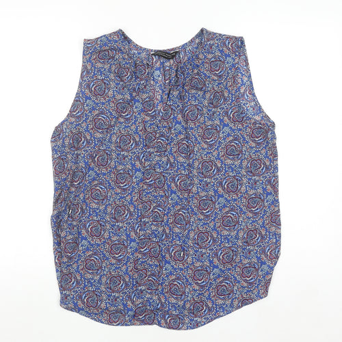 Dorothy Perkins Women’s Blue Paisley Viscose Sleeveless Blouse UK 16
