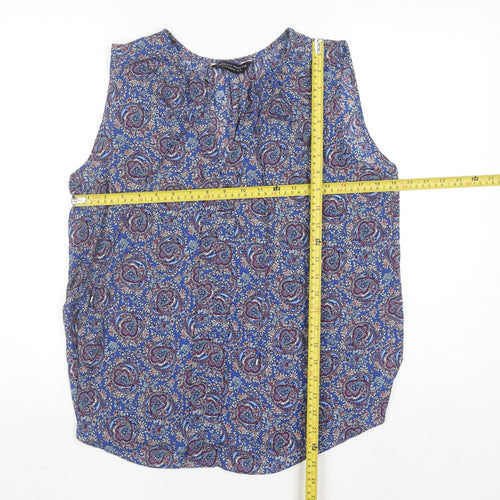 Dorothy Perkins Women’s Blue Paisley Viscose Sleeveless Blouse UK 16