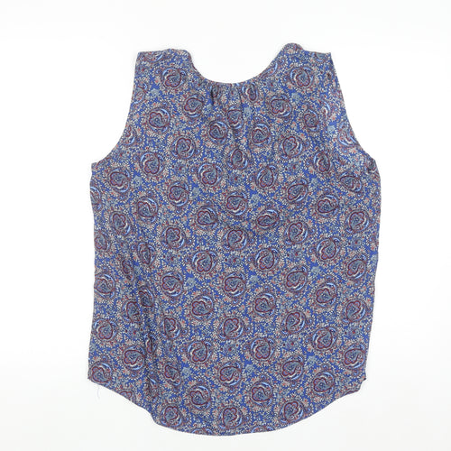 Dorothy Perkins Women’s Blue Paisley Viscose Sleeveless Blouse UK 16